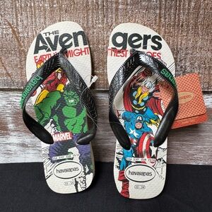 NWT Havaianas Kids Top Marvel Classics Flip Flops